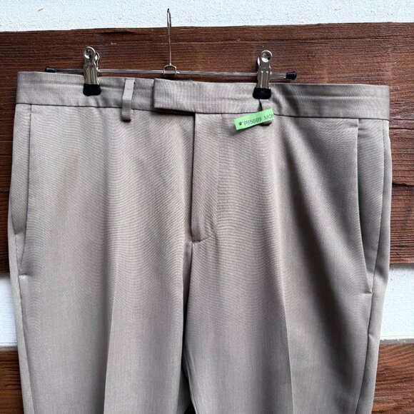 KENNETH COLE REACTION Trouser Suit Dress Pants Men's 33 X 30 Tan Dry Cleaned - Picture 4 of 9